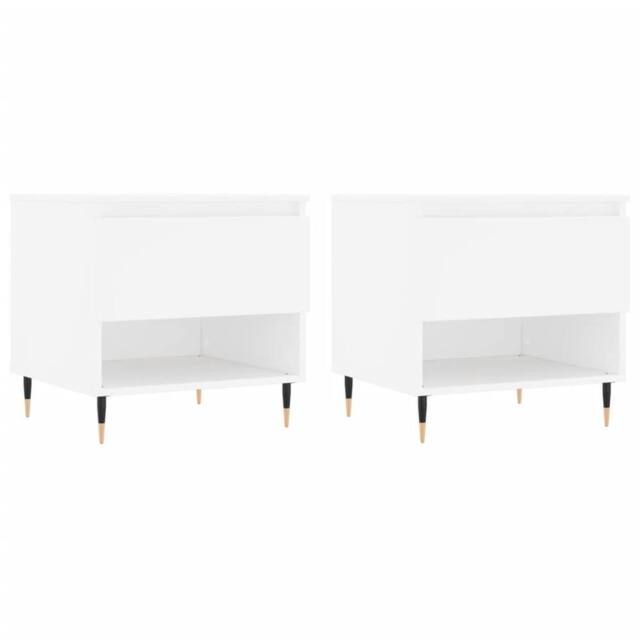 Berkfield Home Coffee Tables 2 pcs White 50x46x50 cm Engineered Wood - Size: 50 x 46 x 50 cm - image 1