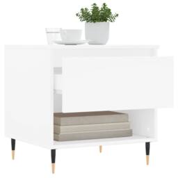 Berkfield Home Coffee Tables 2 pcs White 50x46x50 cm Engineered Wood - Size: 50 x 46 x 50 cm - thumbnail 4