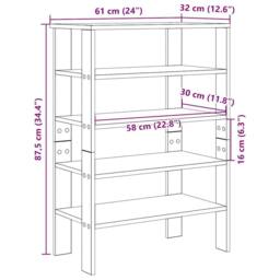 Berkfield Home Shoe Rack Brown Oak 61x32x87.5 cm Engineered Wood - thumbnail 9