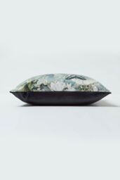 Homescapes Floral Butterfly Garden Grey Cushion 46 x 46 cm - thumbnail 4