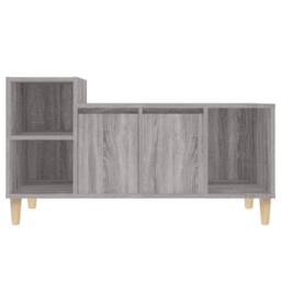 Berkfield Home TV Cabinet Grey Sonoma 100x35x55 cm Engineered Wood - Size: 100 x 35 x 55 cm - thumbnail 6