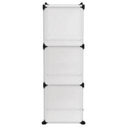 Berkfield Home Storage Cube Organiser with 6 Cubes Transparent PP in Clear - thumbnail 4