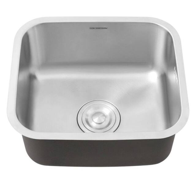 KORVIXA Stainless Steel Kitchen Sink Single Bowl Small Basin in Silver - Size: W700mm x H650mm - image 1