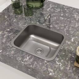 KORVIXA Stainless Steel Kitchen Sink Single Bowl Small Basin in Silver - Size: W700mm x H650mm - thumbnail 5