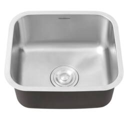 KORVIXA Stainless Steel Kitchen Sink Single Bowl Small Basin in Silver - Size: W700mm x H650mm - thumbnail 1