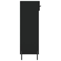 Berkfield Home Shoe Cabinet Black 60x35x105 cm Engineered Wood - Size: 60 x 35 x 105 cm - thumbnail 7