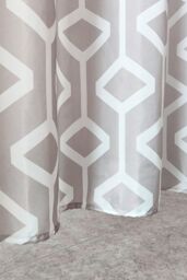 Neel Blue Abstract Geometric Bathroom Shower Curtain with 12 Hooks, Mould & Mildew Resistant- 180cm x 180cm in Grey - Size: 180 cm width x 200 cm drop - thumbnail 3
