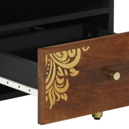 Berkfield Home Bedside Cabinets 2 pcs 40x33x46 cm Solid Wood Mango in Brown - Size: 40 x 33 x 46 cm - thumbnail 8