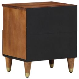 Berkfield Home Bedside Cabinets 2 pcs 40x33x46 cm Solid Wood Mango in Brown - Size: 40 x 33 x 46 cm - thumbnail 6