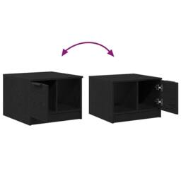 Berkfield Home Coffee Table Black Oak 50x50x36 cm Engineered Wood - Size: 50 x 50 x 36 cm - thumbnail 9