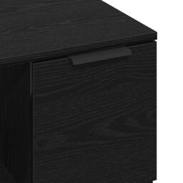 Berkfield Home Coffee Table Black Oak 50x50x36 cm Engineered Wood - Size: 50 x 50 x 36 cm - thumbnail 7