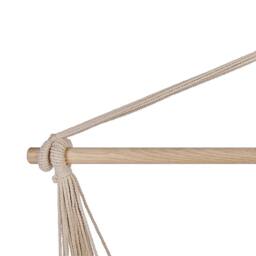 Wyld and Coco Hanging Hammock Chair Beige Cotton Polyester Cushioned Indoor - thumbnail 7