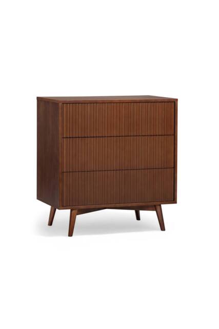 Teamson Home Tremolo Chest of Drawers 3 Drawer Bedroom Dresser in Walnut - image 1