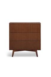 Teamson Home Tremolo Chest of Drawers 3 Drawer Bedroom Dresser in Walnut - thumbnail 6