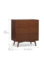 Teamson Home Tremolo Chest of Drawers 3 Drawer Bedroom Dresser in Walnut - thumbnail 5