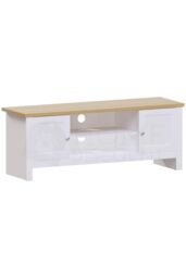 Home Discount Vida Designs Arlington 2 Door TV Unit Storage Shelves Up to 60 Inches in White - thumbnail 6