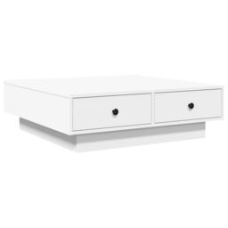Berkfield Home Coffee Table White 90x90x28 cm Engineered Wood - Size: 90 x 90 x 28 cm - thumbnail 6