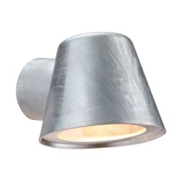 Nordlux Aleria Outdoor Wall Light Silver Galv Steel Garden GU10 IP44 Mains
