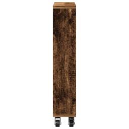 Berkfield Home Narrow Storage Trolley Old Wood 48x13x68 cm Engineered Wood in Brown - Size: 48 x 13 x 68 cm - thumbnail 5