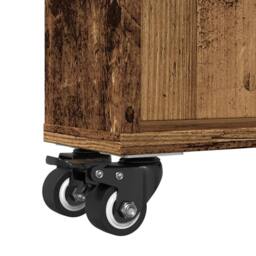 Berkfield Home Narrow Storage Trolley Old Wood 48x13x68 cm Engineered Wood in Brown - Size: 48 x 13 x 68 cm - thumbnail 8