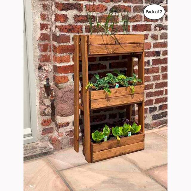 Charles Taylor Multi Pack of 2 - Regular Herb Garden Planter - Redwood in Light Brown - image 1