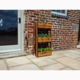 Charles Taylor Multi Pack of 2 - Regular Herb Garden Planter - Redwood in Light Brown - thumbnail 3