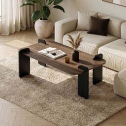 CALICOSY Rectangular Coffee Table, 120 Cm Long - ELOI in Brown - thumbnail 2