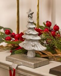 Dibor Pack of 3 Christmas Tree Decorative Christmas Stocking Holders in Brown - Size: 3 Pack - thumbnail 5