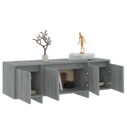 Berkfield Home TV Cabinet Grey Sonoma 120x30x40.5 cm Engineered Wood - thumbnail 5