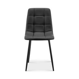 Bravich LTD Zurich Dining Chair - Embossed Faux Leather in Grey - Size: 4 Pack - thumbnail 4