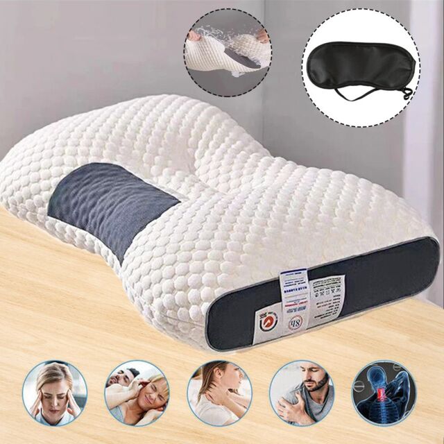 Hinsinc Foam Pillow Cervical Memory For Neck Shoulder Pain Ergonomic Orthopedic-1000G in White - image 1