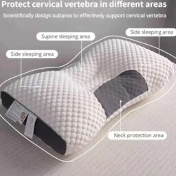 Hinsinc Foam Pillow Cervical Memory For Neck Shoulder Pain Ergonomic Orthopedic-1000G in White - thumbnail 6