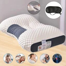 Hinsinc Foam Pillow Cervical Memory For Neck Shoulder Pain Ergonomic Orthopedic-1000G in White - thumbnail 1