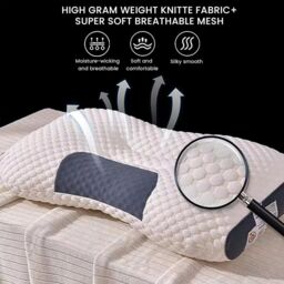 Hinsinc Foam Pillow Cervical Memory For Neck Shoulder Pain Ergonomic Orthopedic-1000G in White - thumbnail 7