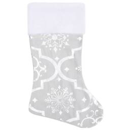 Berkfield Home Luxury Christmas Tree Skirt with Sock White 90 cm Fabric - thumbnail 4