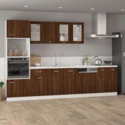 Berkfield Home Hanging Cabinet Brown Oak 39.5x31x60 cm Engineered Wood - thumbnail 3