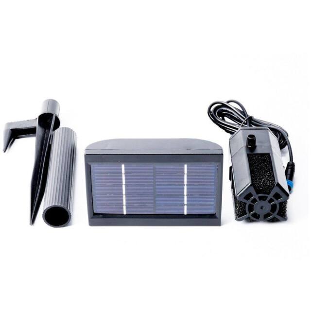 Primrose Solar Pump 150LPH Battery Backup Outdoor Feature Fountains Pulse Spray in True Black - image 1