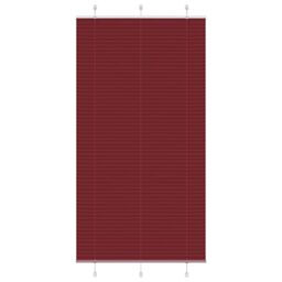 Berkfield Home Pleated Blind Bordeaux Red 105x200 cm Fabric Width 104.4 cm Polyester - thumbnail 1