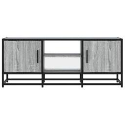 Berkfield Home TV Cabinet Grey Sonoma 100x35x41 cm Engineered Wood & Metal - Size: 100 x 35 x 41 cm - thumbnail 4