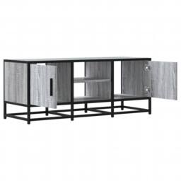 Berkfield Home TV Cabinet Grey Sonoma 100x35x41 cm Engineered Wood & Metal - Size: 100 x 35 x 41 cm - thumbnail 7