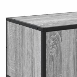 Berkfield Home TV Cabinet Grey Sonoma 100x35x41 cm Engineered Wood & Metal - Size: 100 x 35 x 41 cm - thumbnail 8