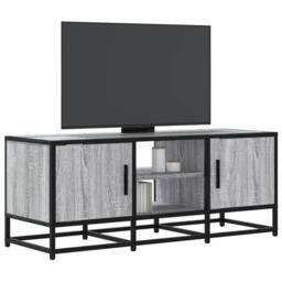 Berkfield Home TV Cabinet Grey Sonoma 100x35x41 cm Engineered Wood & Metal - Size: 100 x 35 x 41 cm - thumbnail 2