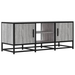 Berkfield Home TV Cabinet Grey Sonoma 100x35x41 cm Engineered Wood & Metal - Size: 100 x 35 x 41 cm - thumbnail 3