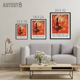"Artery8 J Pennell Liberty Shall Not Perish From The Earth Framed Canvas Art in Orange - Size: W12"" x H16""" - thumbnail 4