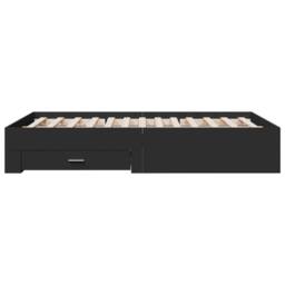 Berkfield Home Bed Frame with Drawers without Mattress Black 135x190 cm Double - thumbnail 5