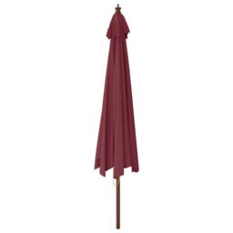 Berkfield Home Garden Parasol with Wooden Pole Bordeaux Red 400x273 cm - thumbnail 5