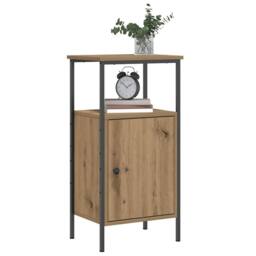 Berkfield Home Bedside Cabinets 2 pcs Artisan Oak 41x31x80 cm Engineered Wood in Brown - Size: 41 x 31 x 80 cm - thumbnail 2