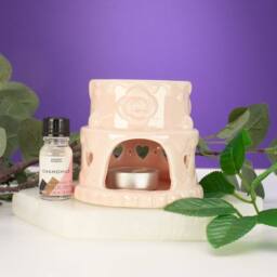 Serenityy Ceramic Cake Oil Burner - Hearts Pink - thumbnail 2