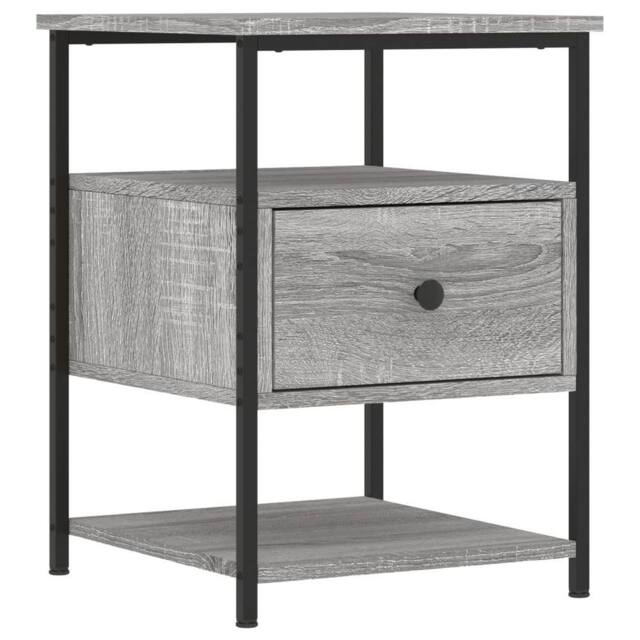 Berkfield Home Bedside Cabinet Grey Sonoma 40x42x56 cm Engineered Wood - Size: 40 x 42 x 56 cm - image 1