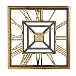 WILLIAM WIDDOP Square Metal Wall Clock in Gold - thumbnail 1